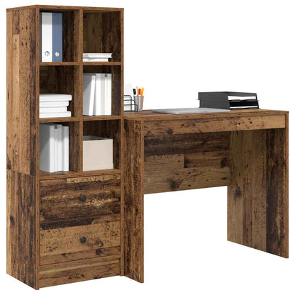 Bureau met lade 2 pcs Oudhout