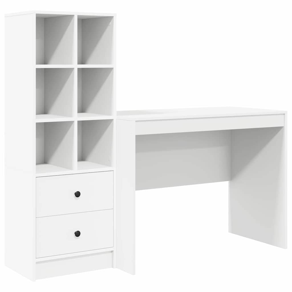 Bureau met lade 2 pcs Wit