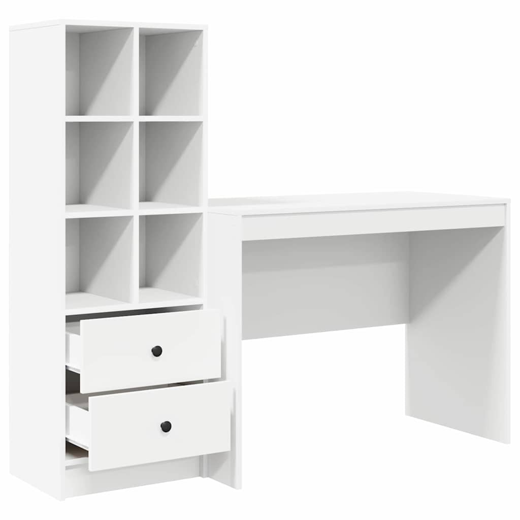 Bureau met lade 2 pcs Wit