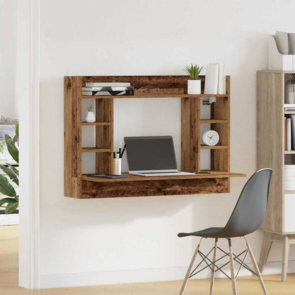 Aan de muur bevestigd bureau Oud hout 105 x 48 x 75 cm