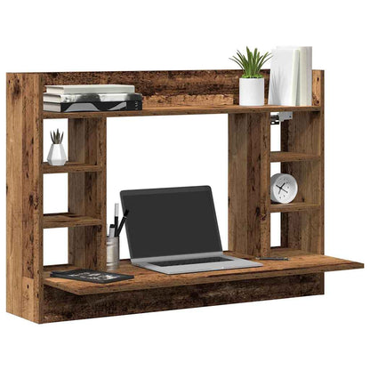 Aan de muur bevestigd bureau Oud hout 105 x 48 x 75 cm