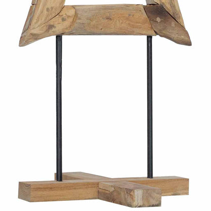 Kerstboom met standaard Bruin 120 cm Massief teakhout