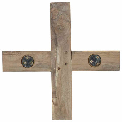 Kerstboom met standaard Bruin 120 cm Massief teakhout