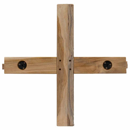 Kerstboom met standaard Bruin 150 cm Massief teakhout