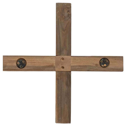 Kerstboom met standaard Bruin 90 cm Massief teakhout