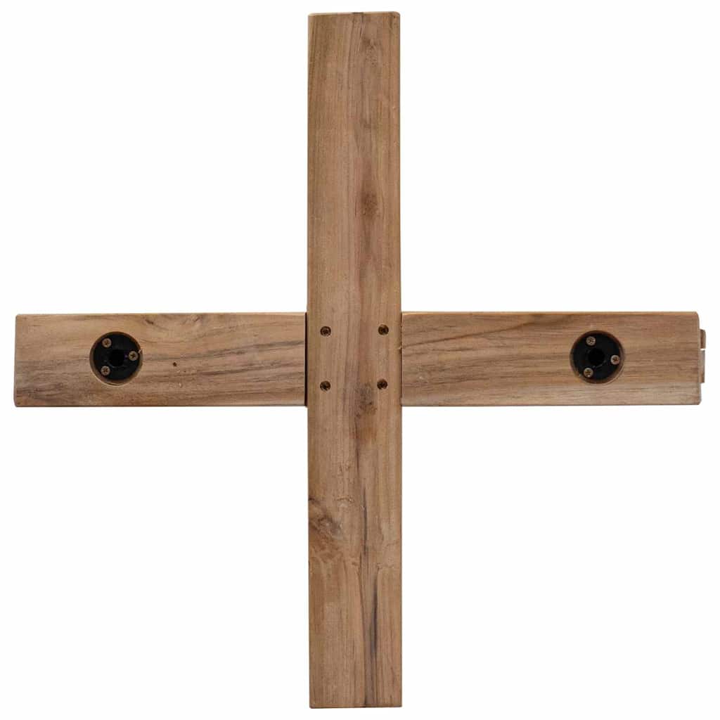 Kerstboom met standaard Bruin 150 cm Massief teakhout