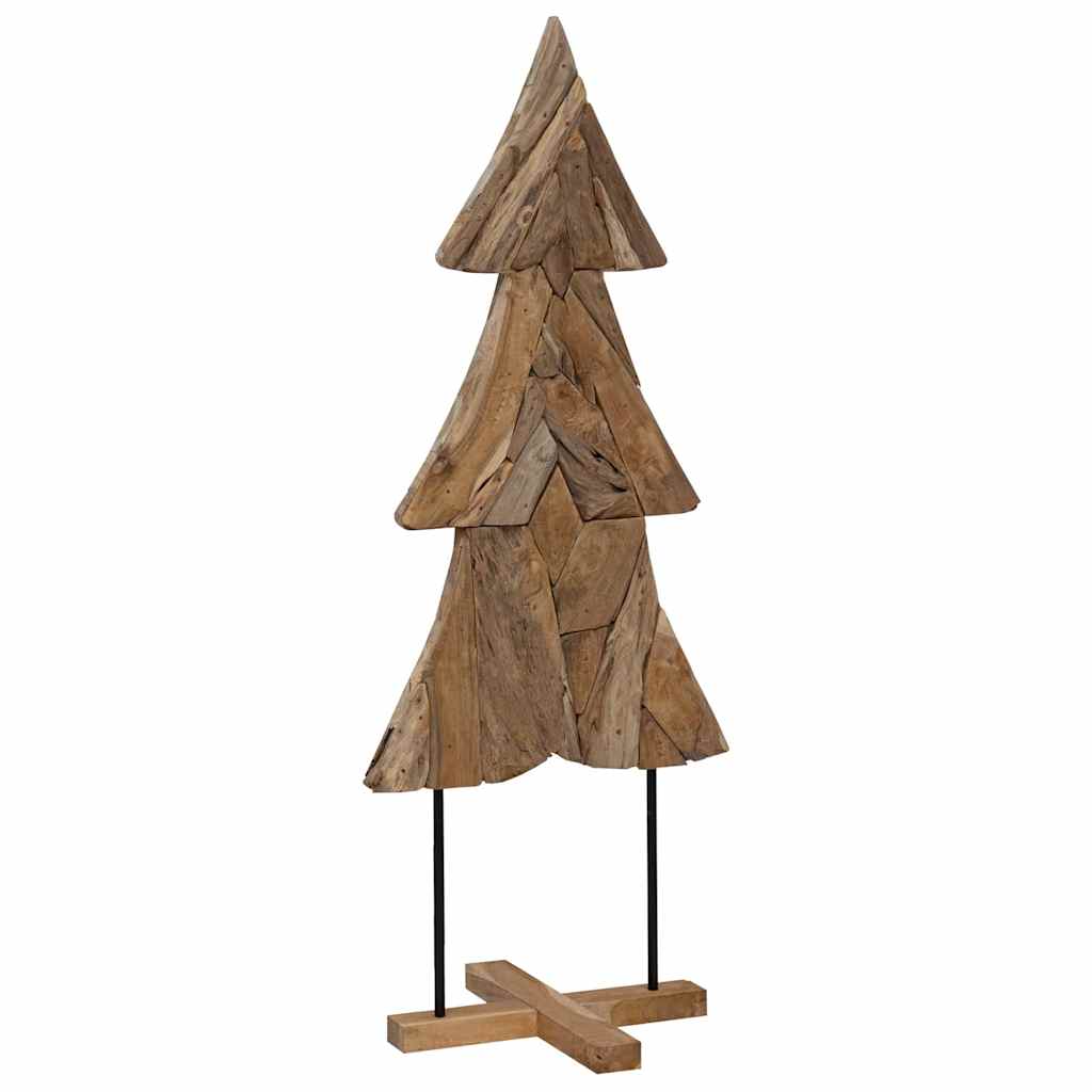 Kerstboom met standaard Bruin 150 cm Massief teakhout