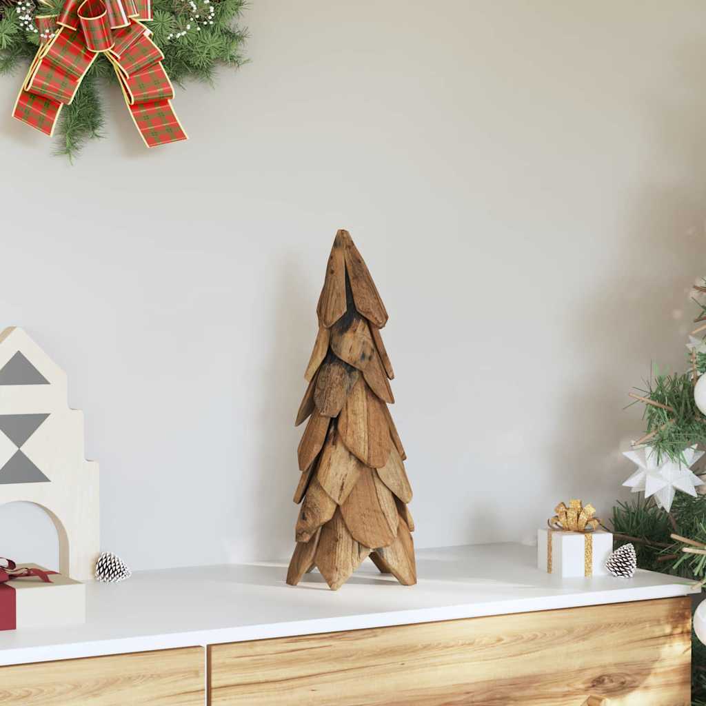 Kerstboom met standaard Bruin 50 cm Massief teakhout