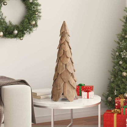 Kerstboom met standaard Bruin 80 cm Massief teakhout
