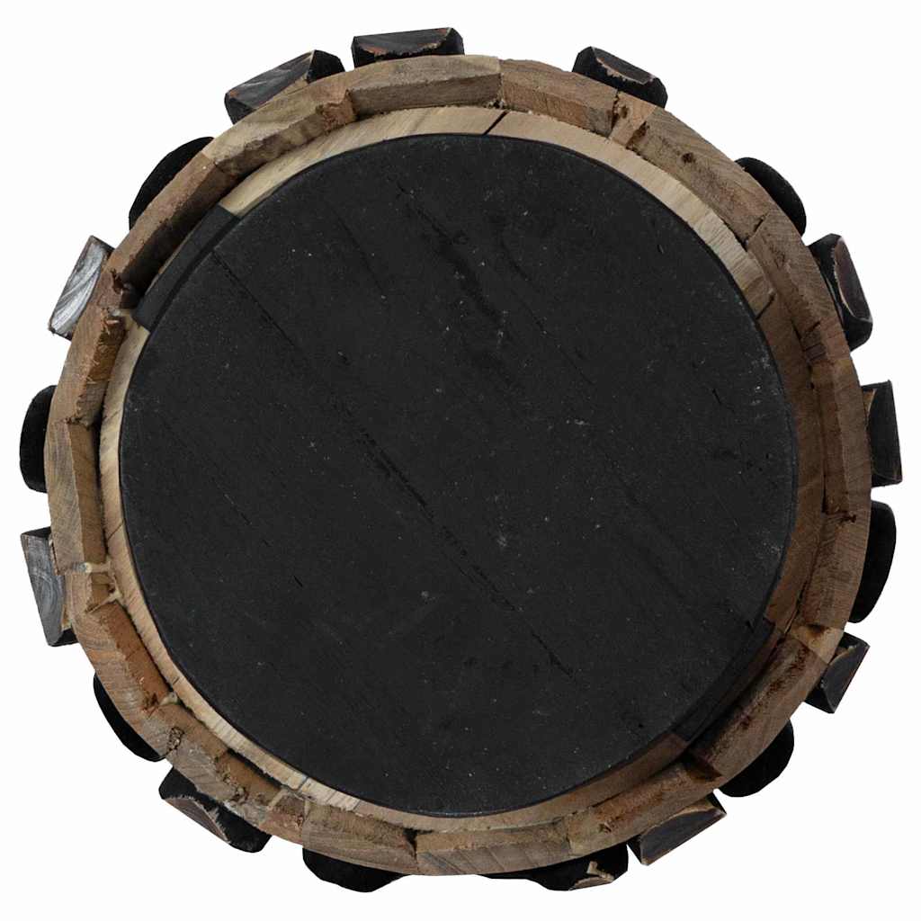 Kerstboom met standaard Bruin 90 cm Massief teakhout