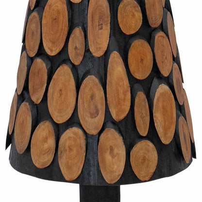 Kerstboom met standaard Bruin 120 cm Massief teakhout