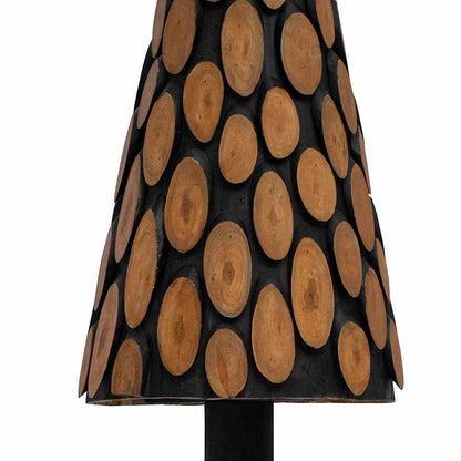 Kerstboom met standaard Bruin 150 cm Massief teakhout