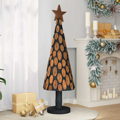 Kerstboom met standaard Bruin 150 cm Massief teakhout