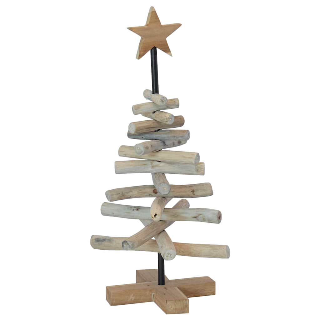 Kerstboom met standaard Bruin 60 cm Massief teakhout