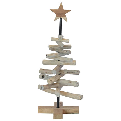 Kerstboom met standaard Bruin 60 cm Massief teakhout