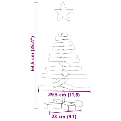 Kerstboom met standaard Bruin 60 cm Massief teakhout