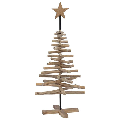 Kerstboom met standaard Bruin 120 cm Massief teakhout