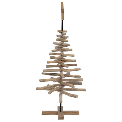 Kerstboom met standaard Bruin 120 cm Massief teakhout