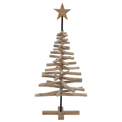 Kerstboom met standaard Bruin 120 cm Massief teakhout