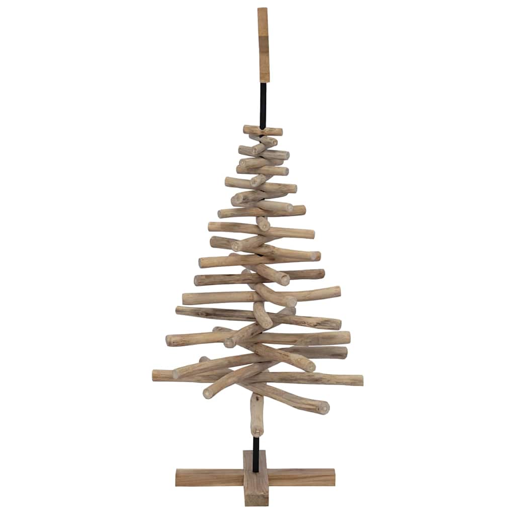 Kerstboom met standaard Bruin 120 cm Massief teakhout