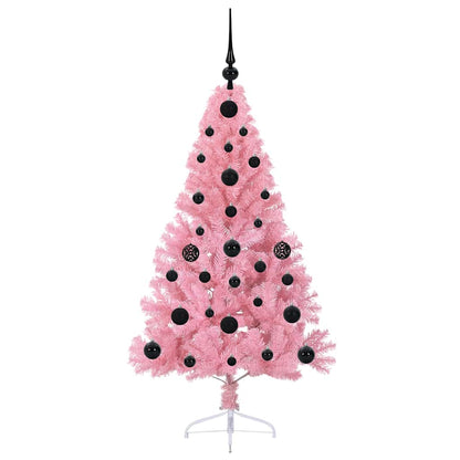 Kunstmatig Voorverlicht Kerstboom met 150 LED Roze 120 cm PVC