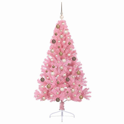 Kunstmatig Voorverlicht Kerstboom met 300 LED Roze 180 cm PVC