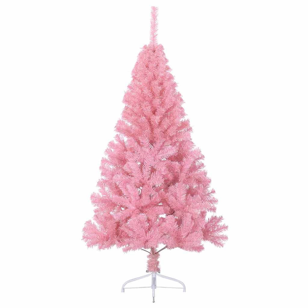 Kunstmatig Voorverlicht Kerstboom met 300 LED Roze 180 cm PVC