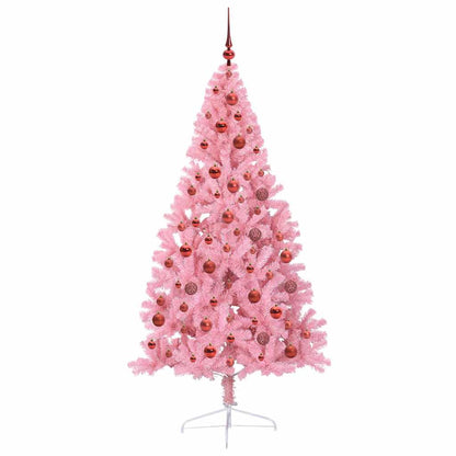Kunstmatig Voorverlicht Kerstboom met 300 LED Roze 180 cm PVC