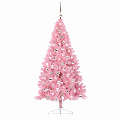 Kunstmatig Voorverlicht Kerstboom met 300 LED Roze 180 cm PVC