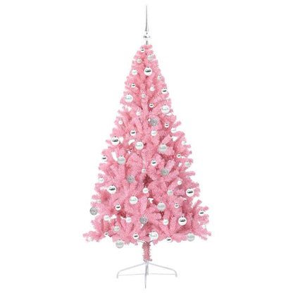 Kunstmatig Voorverlicht Kerstboom met 300 LED Roze 180 cm PVC