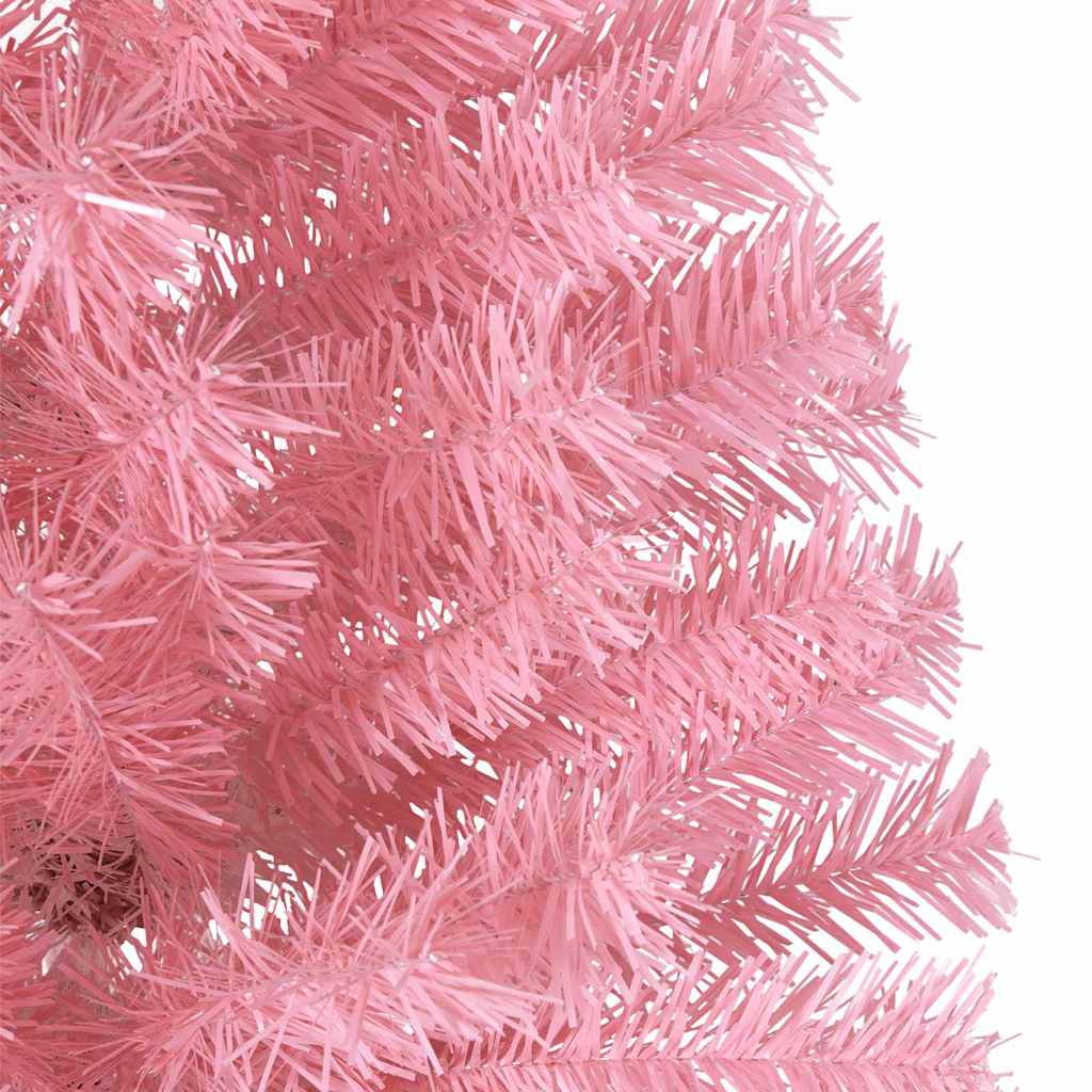 Kunstmatig Voorverlicht Kerstboom met 300 LED Roze 240 cm PVC