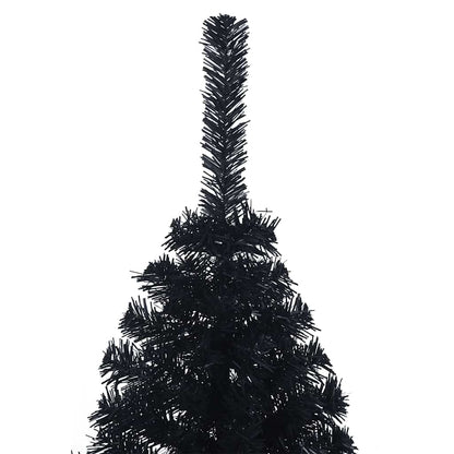 Kunstmatig Voorverlicht Kerstboom met 150 LED Zwart 120 cm PVC