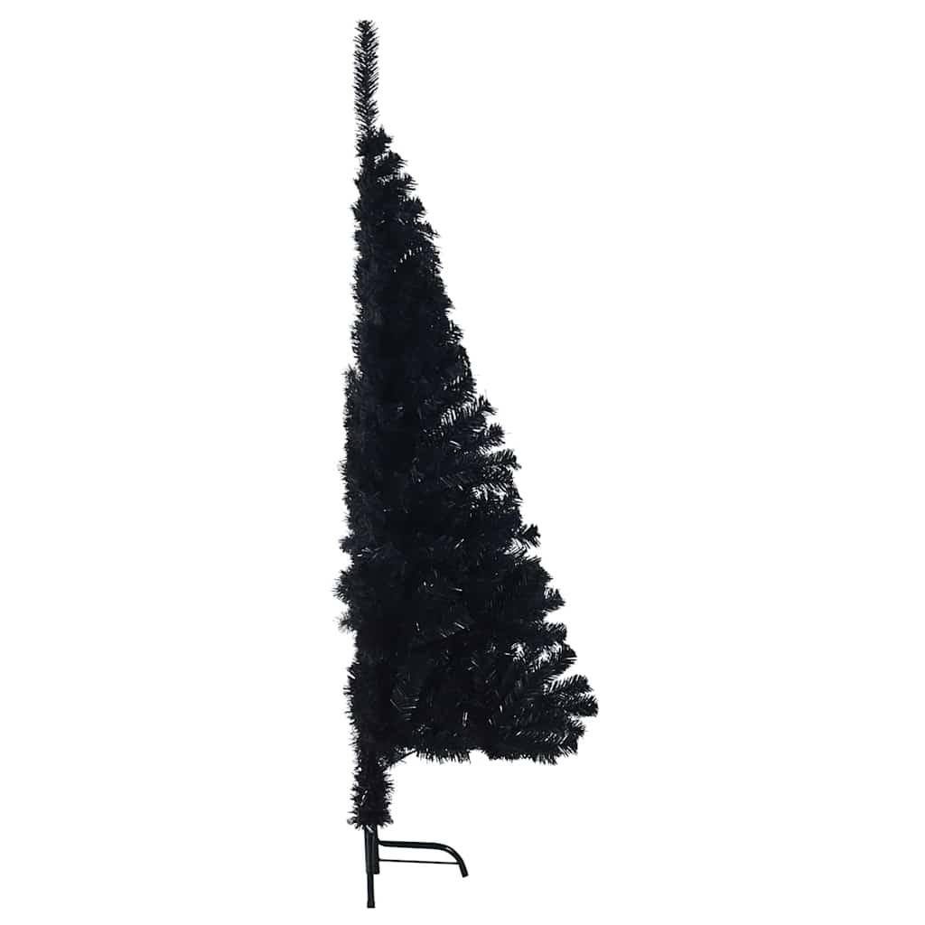 Kunstmatig Voorverlicht Kerstboom met 150 LED Zwart 120 cm PVC