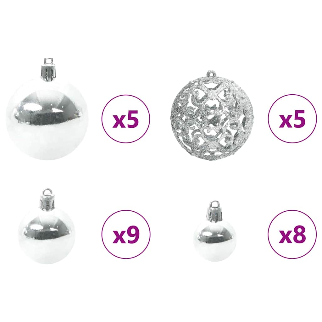 Kunstmatig Voorverlicht Kerstboom met 150 LED Zwart 150 cm PVC