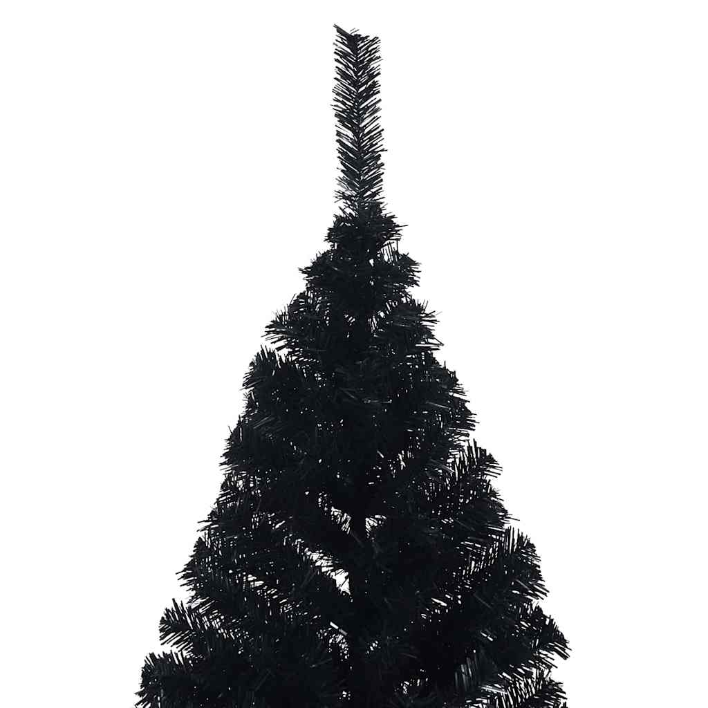 Kunstmatig Voorverlicht Kerstboom met 300 LED Zwart 180 cm PVC