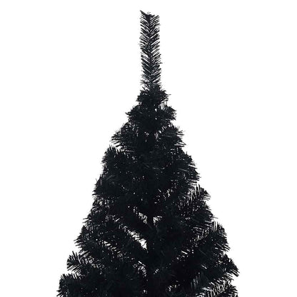 Kunstmatig Voorverlicht Kerstboom met 300 LED Zwart 210 cm PVC