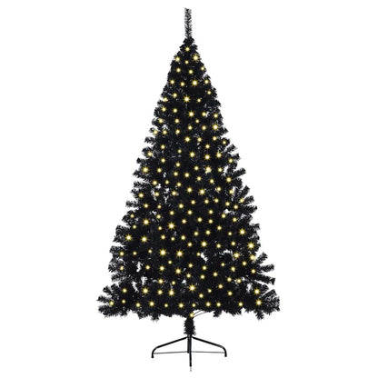 Kunstmatig Voorverlicht Kerstboom met 300 LED Zwart 240 cm PVC