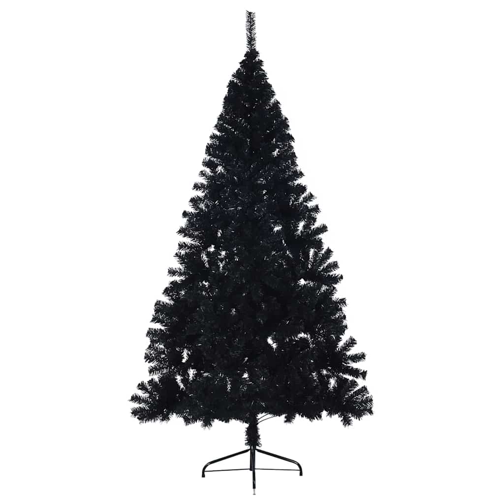 Kunstmatig Voorverlicht Kerstboom met 300 LED Zwart 240 cm PVC