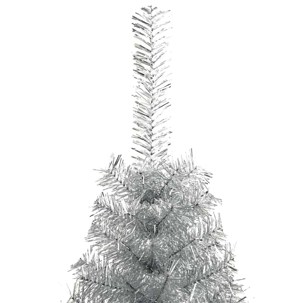 Kunstmatig Voorverlicht Kerstboom met 150 LED Zilver 120 cm PET
