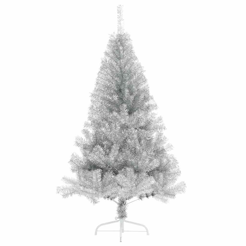 Kunstmatig Voorverlicht Kerstboom met 150 LED Zilver 120 cm PET