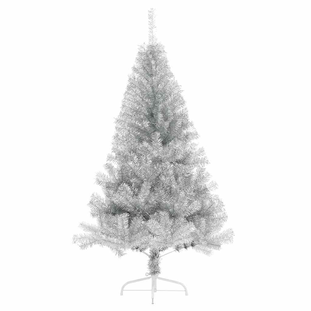 Kunstmatig Voorverlicht Kerstboom met 150 LED Zilver 150 cm PET