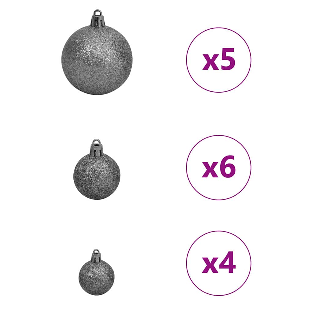 Kunstmatig Voorverlicht Kerstboom met 150 LED Zilver 150 cm PET