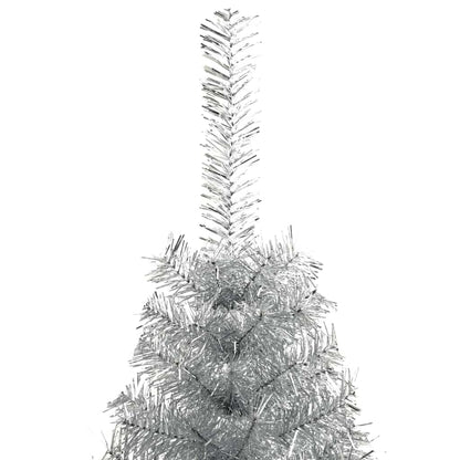 Kunstmatig Voorverlicht Kerstboom met 300 LED Zilver 180 cm PET