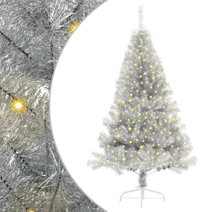 Kunstmatig Voorverlicht Kerstboom met 300 LED Zilver 180 cm PET