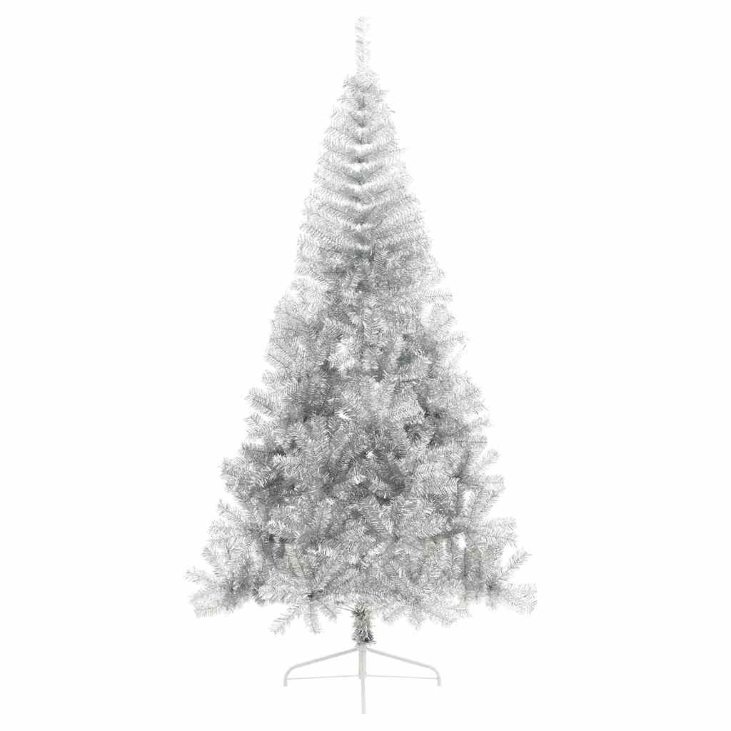 Kunstmatig Voorverlicht Kerstboom met 300 LED Zilver 210 cm PET
