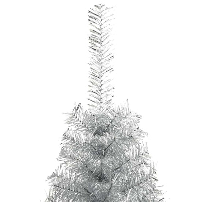 Kunstmatig Voorverlicht Kerstboom met 300 LED Zilver 240 cm PET