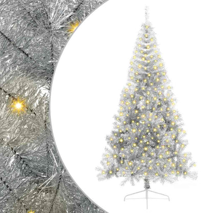 Kunstmatig Voorverlicht Kerstboom met 300 LED Zilver 240 cm PET