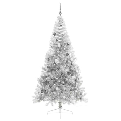 Kunstmatig Voorverlicht Kerstboom met 300 LED Zilver 240 cm PET
