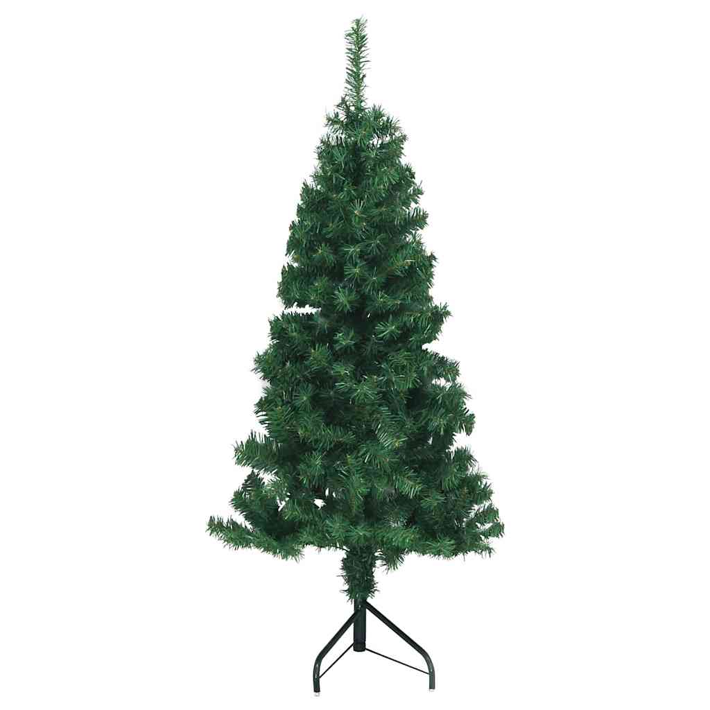 Hoek Kunstkerstboom met 150 LED Groen 150 cm PVC en Metaal