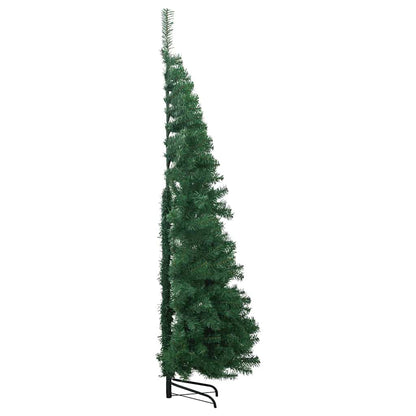 Hoek Kunstkerstboom met 300 LED Groen 180 cm PVC en Metaal